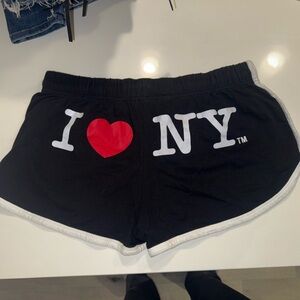 I love New York cotton gym lounge pajama shorts